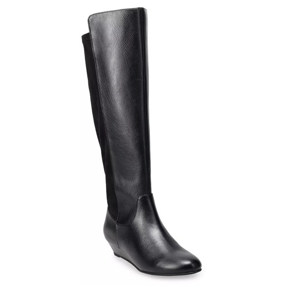 SO Shoes - Brand new SO® Albacore Women's Wedge Knee-High Boots Black